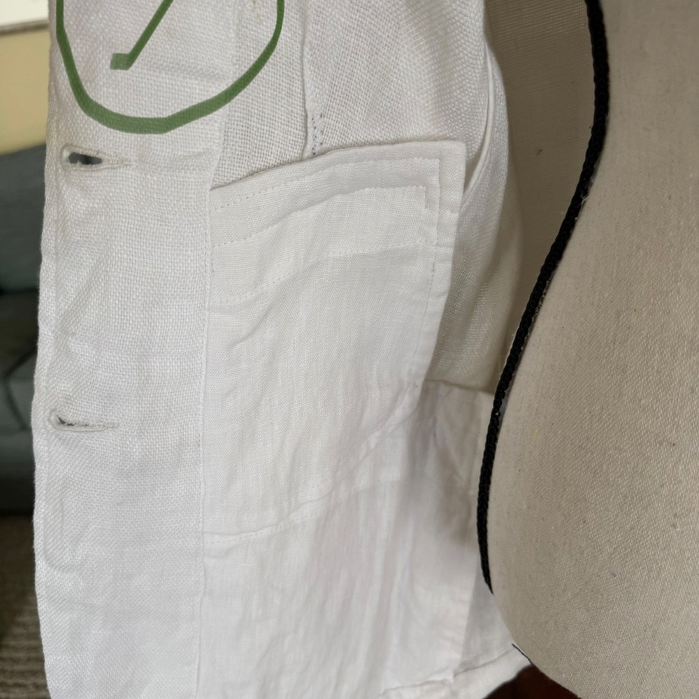 KmRii white linen jacket with distinctive construction, European size 1 - Picture 13 of 16